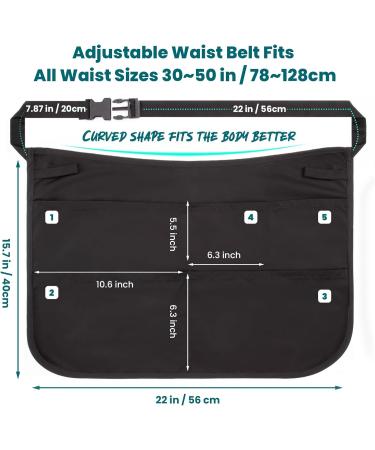 Noverlife Hair Stylist Waist Apron - 5 Pockets Adjustable Belt Bleach-Proof & Hair Resistant for Men & Women - Perfect Salon Tool for Hairdressers - Buy Online on SooperMarket.com