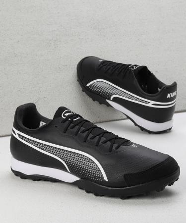PUMA Unisex King Pro TT Football Boots - Size 45 EU | Black & White Soccer Shoes for Optimal Performance - Buy Online on SooperMarket.com