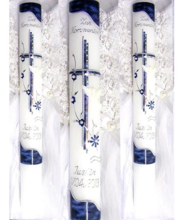 Baptism candle communion candle boy girl 400/40 mm VT-30 incl. accessories for self-labeling