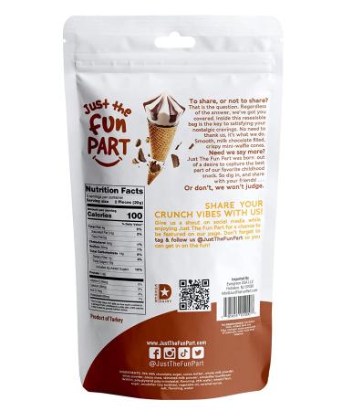 Bite-Size Crispy Mini Waffle Cones with Premium Belgian Chocolate - Perfect Snack or Dessert on the Go - Kosher - Milk Chocolate (6 Pack) - Buy Online on SooperMarket.com