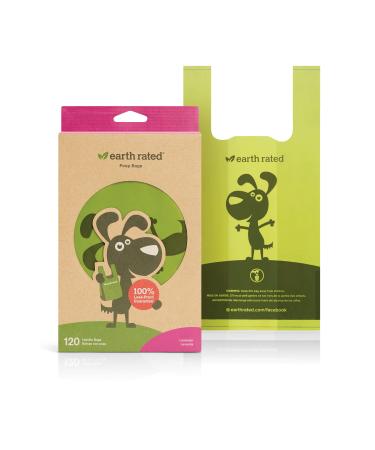 Earth Rated Handle Bags Dog Waste Bags Lavender Scented 120 Bags