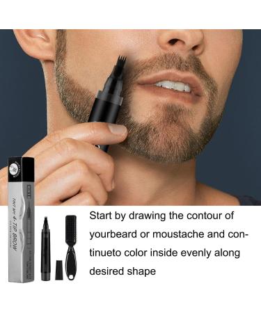 Elmys Waterproof Beard Filling Pen Kit - Long Lasting Natural Black Beard Pencil for Men | Shape & Define Your Beard - Buy Online on SooperMarket.com