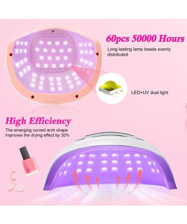 UV Nail Lamp 268W UV Lamps for Gel Nails with 4 Timer Setting/Large LCD Touch Screen Fast Curing Lamp Nail Dryer for Toenail Home Salon white&black - Buy Online on SooperMarket.com