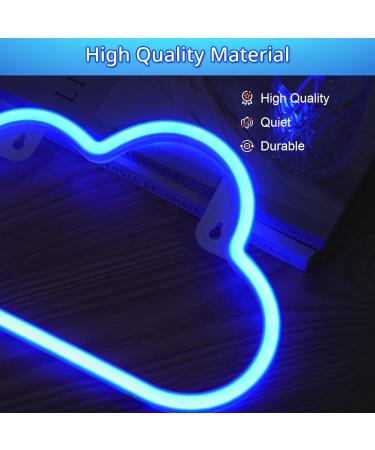 Xiyunte LED Neon Cloud Sign | Battery/USB Operated Wall Decoration | Blue Neon Light for Home & Office - Buy Online on SooperMarket.com