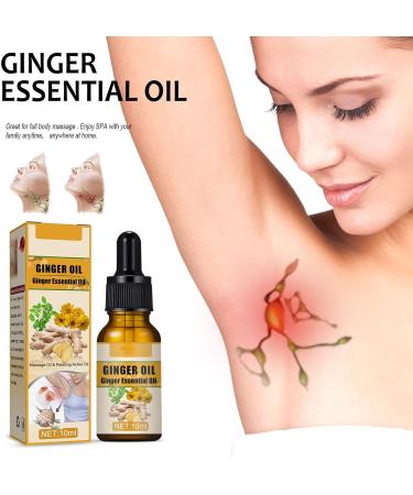 Ginger Essential Massage Oil 10ml - Natural Lymphatic Drainage & Deep Tissue Care - Buy Online on SooperMarket.com