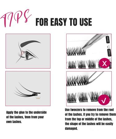90 Clusters DIY False Eyelashes Kit - Reusable Soft Natural Russian Lashes Extensions - Clear Glue Included - 10-16mm C CC D Curl - Buy Online on SooperMarket.com