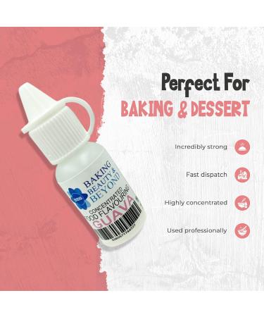 Baking Beauty and Beyond Concentrated Food Flavouring Oil - Dozen of Professional Quality Food Grade Flavouring Oil for Candy Making Baking Cooking Lip Balm and Lip Gloss - Guava (50ml) - Buy Online on SooperMarket.com