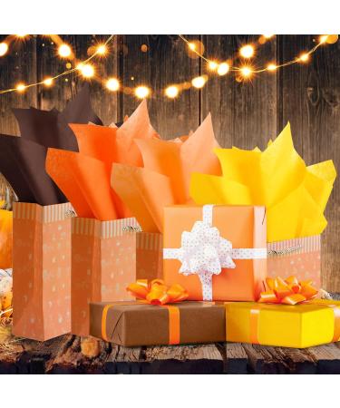 CHRORINE 60 Sheets Tissue Paper Autumn Wrapping Pape Bulk Assorted Color Art Paper Crafts for Thanksgiving Harvest Birthday Party DIY and Craft Decor - Buy Online on SooperMarket.com