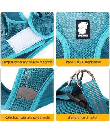 Shop Lianzimau Ultra Light Adjustable Cat Dishes & Escape Protection Running Vest for Kittens & Puppies - Turquoise | 1 Pack - Buy Online on SooperMarket.com