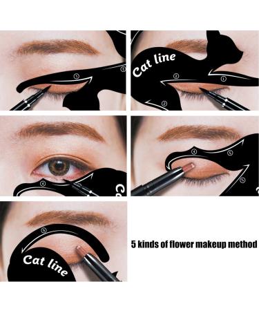 Luxsea Cat Line Eyeliner Stencils - 2 Pcs Eye Makeup Tool for Perfect Cat Eye & Smokey Eyeshadow - Buy Online on SooperMarket.com