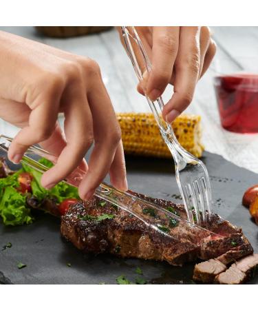 192 Pack Premium Heavyweight Disposable Clear Plastic Silverware - Cutlery Combo Set - Buy Online on SooperMarket.com