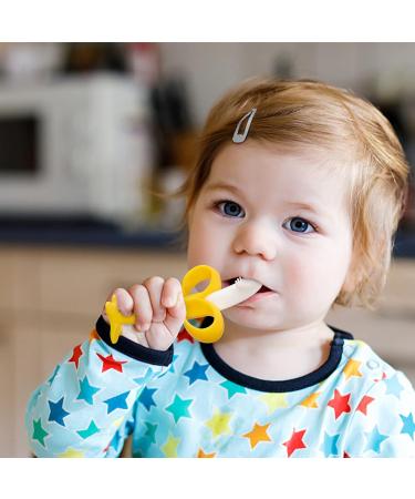 HAILI Baby Banana Toothbrush with 2 Finger Toothbrushes Soft Silicone Baby Teething Toy Teether Chew Toy for Babies 3-6 Months 6-12 Months - Buy Online on SooperMarket.com