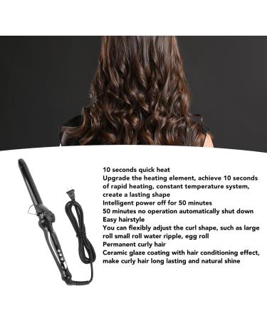 Curling Wand Multifunctional Easy To Use Ceramic Coating Ceramic Curling Iron for Home Travel (Black) - Buy Online on SooperMarket.com