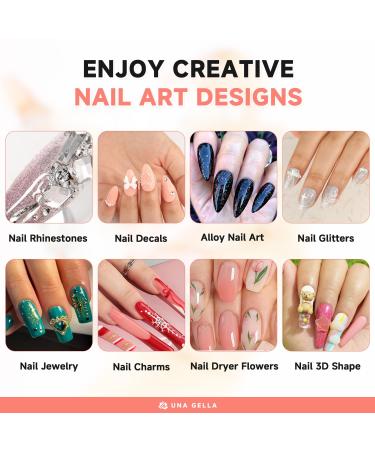 UNA GELLA Nail Rhinestone Glue Gel - Super Strong 15ML for 3D Nail Art No Wipe Perfect for Crystals & Jewels Ideal Gift - Buy Online on SooperMarket.com