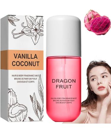 Vanilla Perfume Body Mist Travel Size Body & Hair Fragrance Mist 50 Ml Travel Size Long Lasting Perfume Spray (dragon fruit)