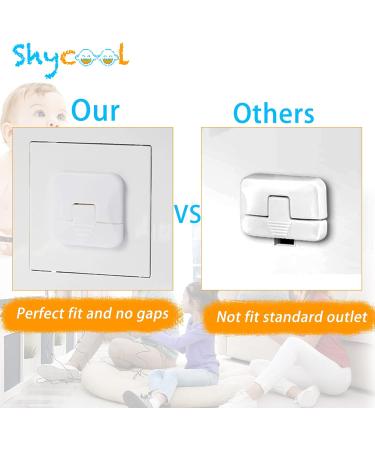 Baby Proofing Outlet Protector Plugs - 37 Pack Hidden Pull Handle Electrical Safety Outlet Covers Not Easy for Child Remove Prevent Babies from Block Electric Shock Risk - Buy Online on SooperMarket.com