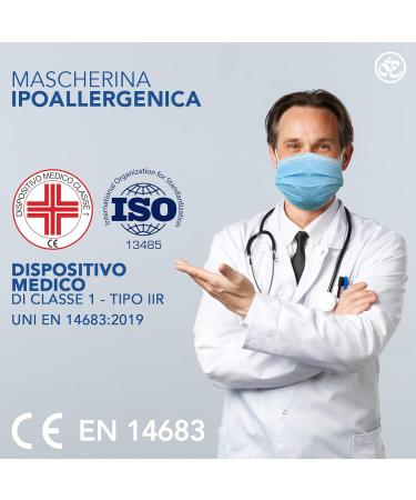 Buy EN14683 Certified 3-Layer Medical Masks - 100 Disposable Surgical Masks (BFE 98%) - Blue Oral Protection Masks for International Shipping - Buy Online on SooperMarket.com