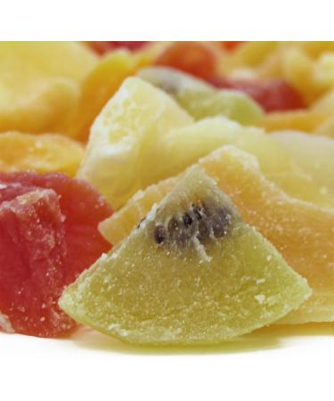 It's Delish Mixed Dried Fruit Chunks 2 lbs Bulk - Natural Refreshing Snack with Pineapple, Papaya, Mango, Kiwi - Low Sugar, No Sulphur, Kosher - 2 Pound Pack - Buy Online on SooperMarket.com