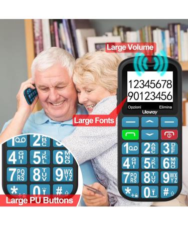 Uleway 4G Senior Cell Phone - Contract-Free Large Buttons SOS & Flashlight 1.7 LCD USB-C Charging Perfect for Seniors - Buy Online on SooperMarket.com