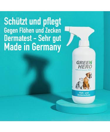 Greenhero Flea & Tick Protection Spray 500ml - Effective Remedy for Dogs & Cats | Fast Acting Flea & Tick Solution - Buy Online on SooperMarket.com