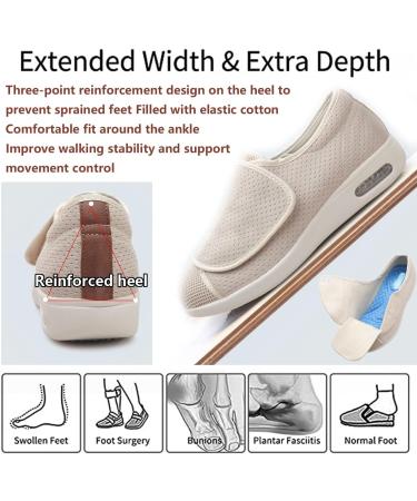 LGZY Extra Wide Fit Diabetic Shoes for Men and Women - Orthopedic Air Cushion Walking Shoes - Size D 37.5 EU - Buy Online on SooperMarket.com