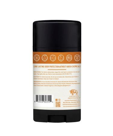 American Provenance All Natural Deodorant for Men - Aluminum Free Deodorant for Men that Lasts All Day - Made in the USA with Essential Oils & Cruelty Free - Sandalwood & Bergamot (1 Pack) - Buy Online on SooperMarket.com