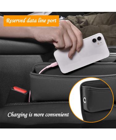 Black Car Seat Organizer Bag - Front Seat Console Pocket for Cell Phone and Keys - Buy Online on SooperMarket.com