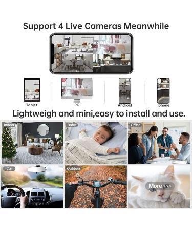 1080P Magnetic Mini WiFi Spy Camera | Hidden Nanny Cam with Motion Detection & Night Vision | Perfect for Home & Office Security - Buy Online on SooperMarket.com
