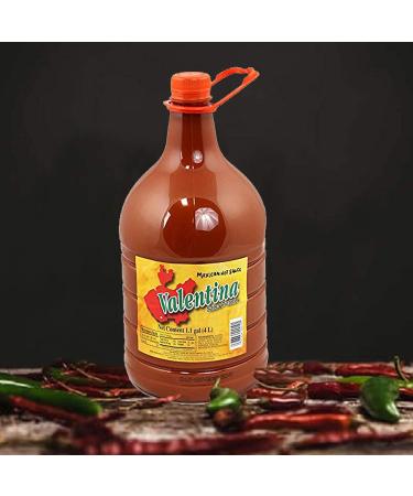 Valentina Mexican Hot Chile Sauce 4L (1.1 Gal) - Spicy Salsa Seasoning Salt Spice Mix for Chips & Snacks - 135.25 Fl Oz (1 Pack) - Buy Online on SooperMarket.com