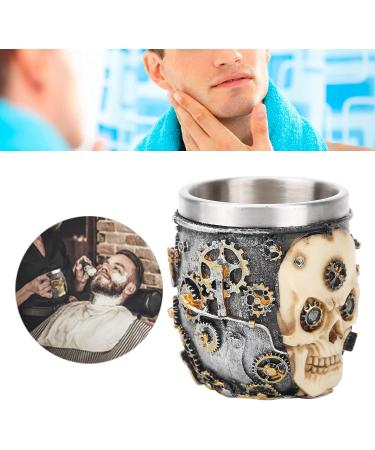 Men's Beard Shaving Bowl - Stainless Steel Soap Mug for Barbers & Home Use - Premium Quality Shaving Accessories - Buy Online on SooperMarket.com