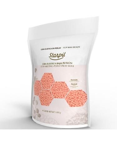 Starpil Wax 1000g Pink Hard Wax Beans - Painless Hair Removal for Face, Bikini, Brazilian - Stripless Wax Beads - Low Temp Polymer Blend - 2.2lb Pack - Buy Online on SooperMarket.com