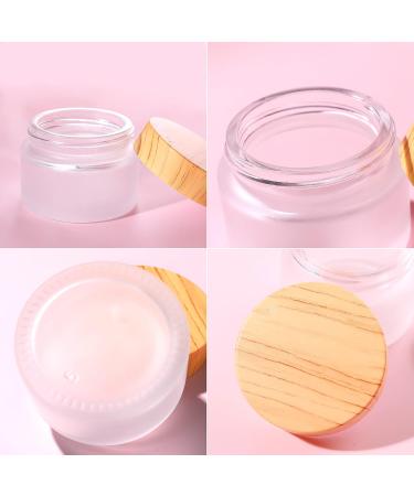 30ml Frosted Glass Cosmetic Containers with Leakproof Lids - 4 Pack - Ideal for DIY Makeup, Lip Scrub, Lotions, and Eye Creams - Buy Online on SooperMarket.com