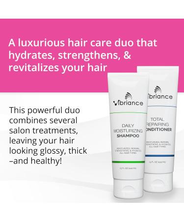 Vibriance Shampoo and Conditioner Set | Biotin Strengthening Shampoo & Moisturizing Conditioner for Aging Dry Damaged Hair International Shipping Available - Buy Online on SooperMarket.com