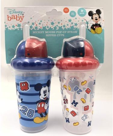 Disney Cudlie Baby Boy Mickey Mouse Sippy Cups 10 oz - Pack of 2 | Straw & Lid | Multicolor - Buy Online on SooperMarket.com