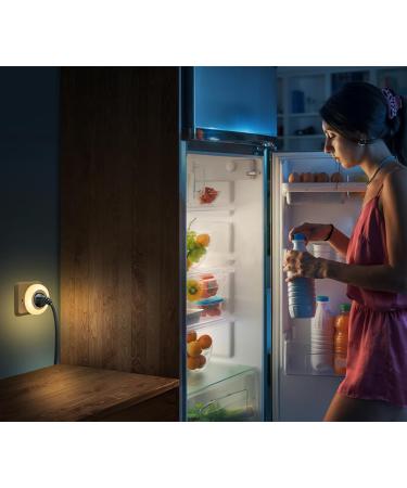 Emotionlite Night Light Socket with Twilight Sensor - Adjustable LED Lamp for Kids Warm White 2700k 3000k - Auto On/Off Brightness Control - Buy Online on SooperMarket.com