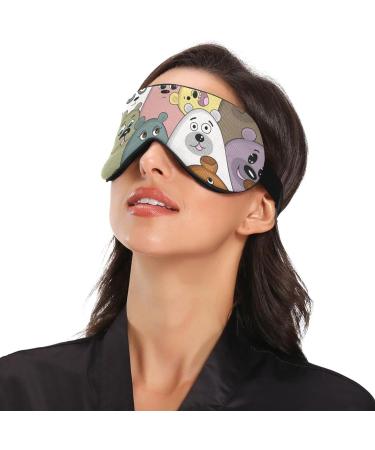 Haskirky Light Blocking Eye Mask - Breathable & Adjustable for Adults, Perfect for Travel, Yoga, Meditation & Deep Sleep - Comfortable & Smooth Office Sleep Mask - Colored Cartoon Design - Buy Online on SooperMarket.com