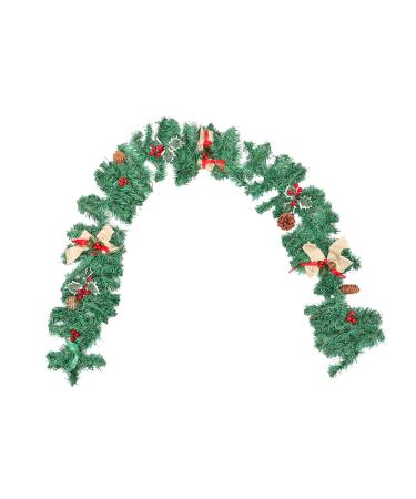 HOMSFOU Christmas Cane Xmas Tree Garland Decor Christmas Red Berry Garland Artificial Christmas Garland Christmas Hanging Rattan Garland Holiday Berry Wreath Pvc Ornament Wedding White