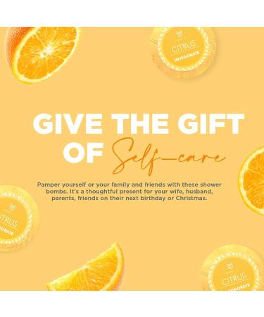 Fresh Faze Citrus Shower Steamer - Self Care Aromatherapy Gift for Women - Organic Essential Oil Shower Bombs - 15 Tablets Citrus Scent - Buy Online on SooperMarket.com