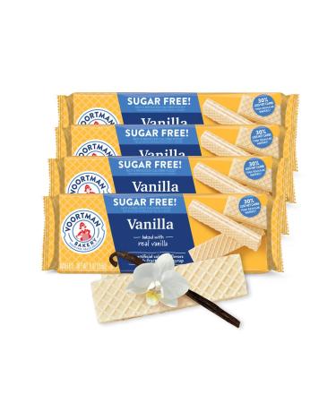 Voortman Sugar Free Vanilla Wafers 9oz Bag (Pack of 4) by Voortman