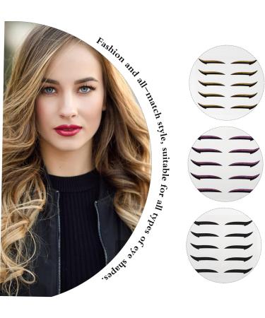 MUSISALY 20 Pairs Eyeshadow Stickers Eyeliner Stencils Sticker Eyelid Stickers Eyeliner Stencil Sticker Glue - Buy Online on SooperMarket.com