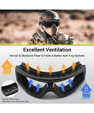 NICBOOY Airsoft Tactical Goggles | Interchangeable Lenses & Military Sunglasses - Buy Online on SooperMarket.com