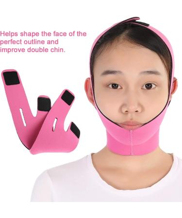 Effective Face Slimming Bandage Belt - Double Chin Lift & Skin Strap - OceanSide - Rose Red - Buy Online on SooperMarket.com