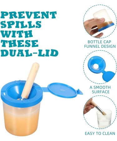 Non-Spill Paint Cups for Kids with Flip Lids - Set of 24 Assorted Colors for Art Supply, School, Classroom, Artist Studio - Buy Online on SooperMarket.com