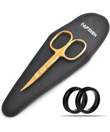 Golden Premium Nail Scissors Professional Curved Cuticle Scissors Manicure Scissors J2 Stainless Steel for Women Men Toenail Shears 4 Inch - Buy Online on SooperMarket.com