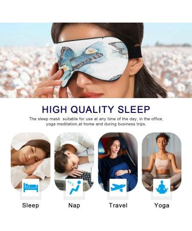 WELLDAY Butterfly Floral Sleep Mask - Soft Comfort Eye Shade Cover for Men and Women - Buy Online on SooperMarket.com