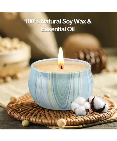 Fragrance Candles Gift Set for Women - 9 Piece 100% Soy Wax Travel Tin Candles for Stress Relief - Perfect Birthday & Mother's Day Gifts - Buy Online on SooperMarket.com