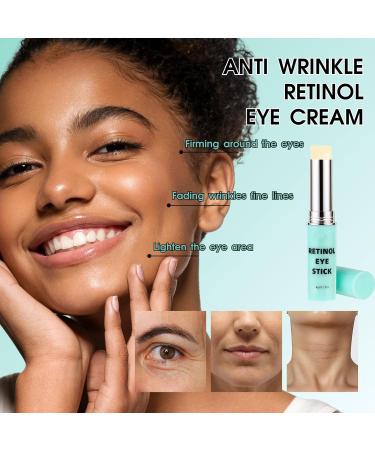 Retinol Stick Retinol Eye Cream Anti Aging Under Eye Cream for Dark Circles and Puffy Eyes Anti Wrinkle Eye Cream Firming Eye Balm Stick Fade Fine Lines Visible Results in 3-4 Weeks - Buy Online on SooperMarket.com