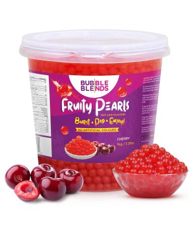 Bubble Blends Cherry Popping Boba (3.2kg) Fruit Juice-Filled Boba Pearls for Bubble Tea Fat-Free