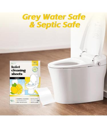 Soulink Toilet Cleaning Sheets - Eco-Friendly Liquidless Strips 80 Cleans Plastic-Free Lemon Scent - International Shipping Available - Buy Online on SooperMarket.com