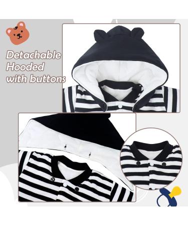 Baby Rompers with Footies Hat Set - Boys Girls Cotton Jumpsuit - Infant Winter Outfits (9-12 Months) - Buy Online on SooperMarket.com